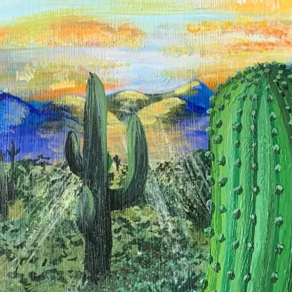 Desert Saguaros Sunset - Image 3